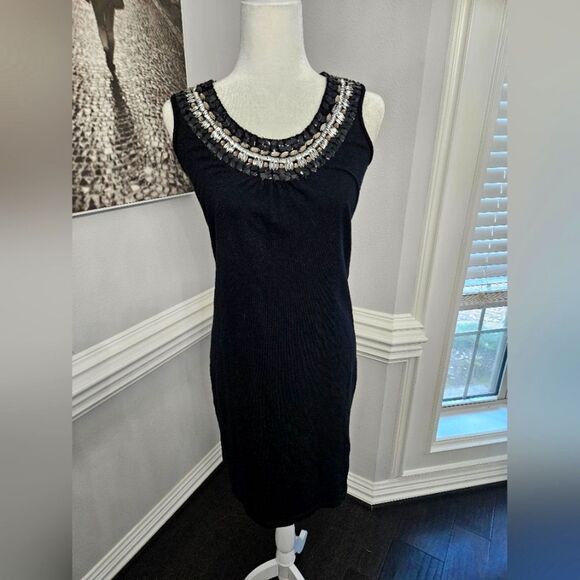 Tory Burch Dresses & Skirts - Tory Burch 100% Merino Wool Embellished Dress - small